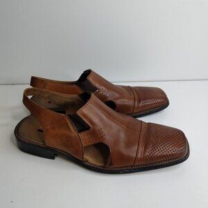 Stacy Adams  Brown Leather Sandals Size 8.5
